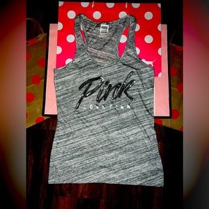 VS PINK SIZE SMALL BLING LOGO TANK TOP.